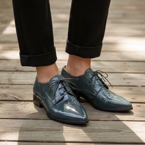 White Mountain Summit Italian Gray Tie Loafers